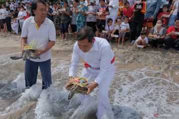 Tradisi Peh Cun di Pantai Kuta Bali