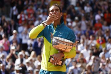 'Saya akan terus berjuang', kata Nadal seusai juarai Roland Garros
