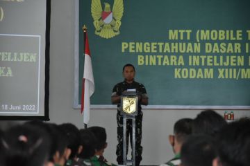 Kodam XIII/Merdeka tingkatkan kemampuan intelijen prajurit