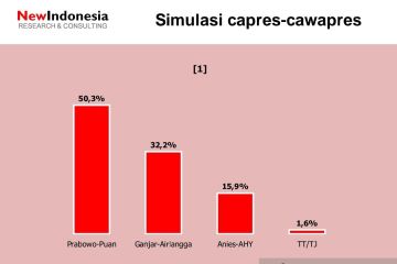 Survei New Indonesia: Elektabilitas duet Prabowo-Puan tertinggi