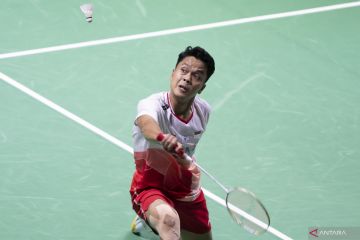 Ginting depak juara All England dari perempat final Indonesia Masters