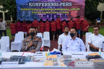Pengungkapan kasus perjudian di dua lokasi di Medan