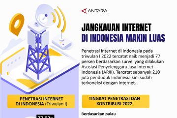 Jangkauan internet di Indonesia makin luas
