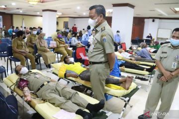 Ratusan ASN Jaksel antusias peringati Hari Donor Darah Sedunia