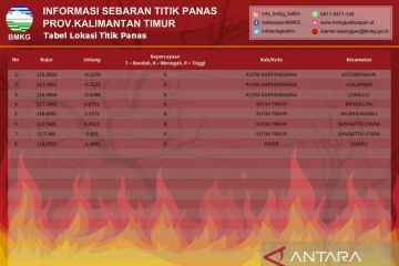 BMKG Balikpapan deteksi 8 titik panas