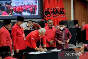 Ratusan kepala dan wakil kepala daerah PDIP teken surat komitmen