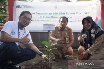 Ratusan pohon produktif ditanam di Pulau Barrang Lompo-Makassar