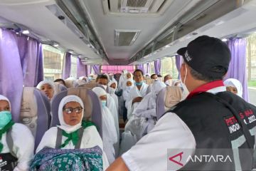 Sebanyak 32.374 jamaah calon haji sudah tiba di Mekkah