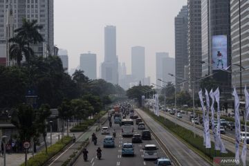 Kualitas udara DKI Jakarta tidak sehat pada Jumat pagi