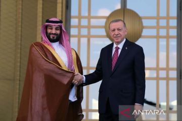 Presiden Turki  Recep Tayyip Erdogan menerima kunjungan Putra Mahkota Arab Saudi