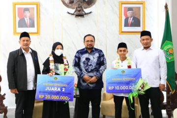 Kemenag berikan bonus bagi dua hafiz yang tampil di MTQ internasional