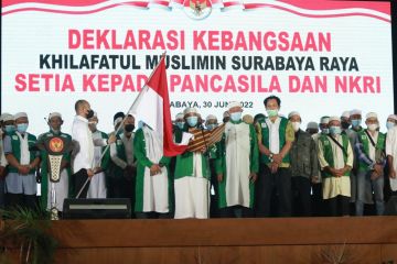 53 anggota Khilafatul Muslimin Surabaya Raya deklarasi setia NKRI