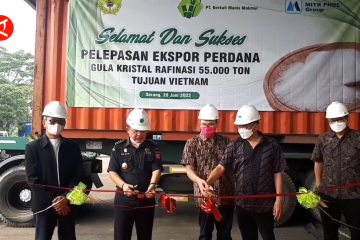 Bea Cukai Merak lepas ekspor 55.000 ton gula kristal ke Vietnam