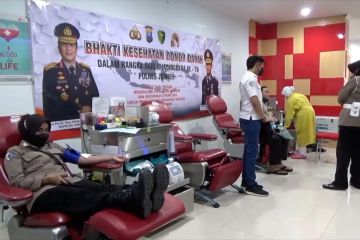 Polri gelar donor darah sambut HUT Bhayangkara ke-76