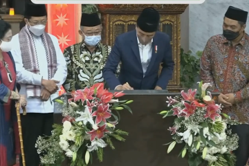 Resmikan Masjid At-Taufiq, Presiden Jokowi berharap selaraskan 4 pilar