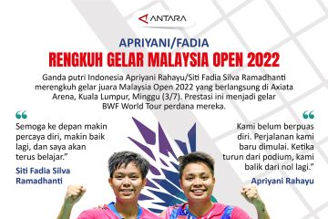 Apriyani/Fadia rengkuh gelar Malaysia Open 2022