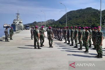 Pasukan Operasi Satgas Pulau Terluar wilayah barat tiba di Natuna