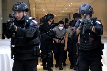 Simulasi pengamanan pertemuan menteri luar negeri G20