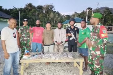 Pos Ramil Benawa Kodim 1702/JWY mengamankan 2,7 kg ganja