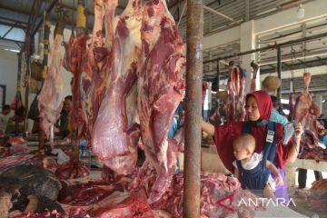 Kenaikan harga daging hari pertama tradisi meugang