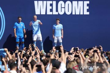 Manchester City perkenalkan Haaland, Ortega dan Alvarez sebagai pemain rekrutan terbaru