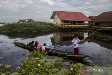 Perjuangan guru dan murid sekolah dasar di Sungai Buluh, Kalimantan Selatan