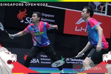 Empat ganda putra Indonesia berbagi pool perempat final Singapore Open