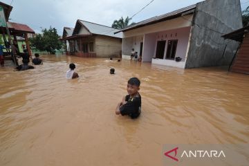Anggota Ditpolairud Jambi bantu evakuasi warga terdampak banjir