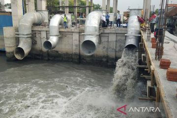 Pembangunan Rumah Pompa Alun-Alun Contong cegah banjir di Surabaya