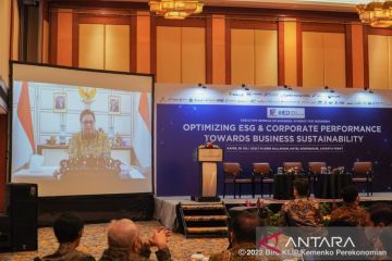 Airlangga: implementasi ESG berkorelasi positif ke keuangan perusahaan