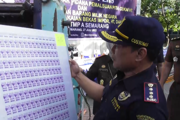 Bea Cukai Semarang tindak pemalsuan pita cukai rokok palsu