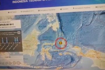 Gempa bumi tektonik magnitudo 5,0 guncang Kota Ternate