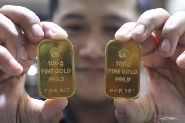 Harga emas Antam satu gram turun 0,38 persen
