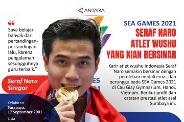 Seraf Naro atlet wushu yang kian bersinar