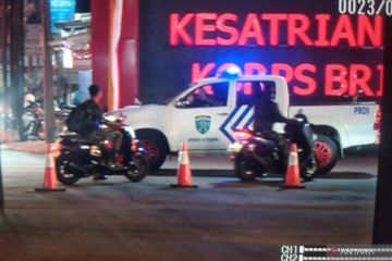 Mobil Provos Polri terpantau keluar dari Mako Brimob