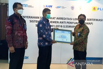 PLN Pusertif terima akreditasi ISO 37001:2016 dari KAN