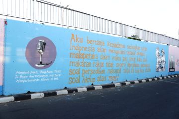 Sambut Hari Kemerdekaan, mural ketahanan pangan hiasi flyover Klender