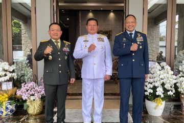 Pimpinan 3 matra TNI diskusikan stabilitas di jeda Sidang Tahunan MPR