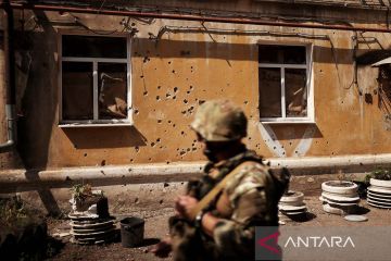 Dampak serangan Rusia di Siversk Ukraina