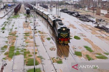 Dampak hujan monsun di Pakistan