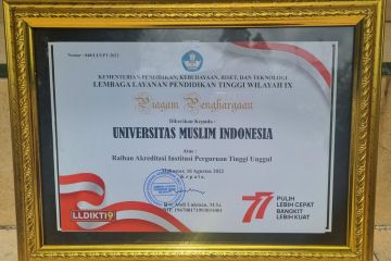 Universitas Muslim Indonesia raih Akreditasi Institusi Unggul LLDikti