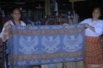 Selembar tenun ikat motif tiga garuda dan mimpi Mama Selly