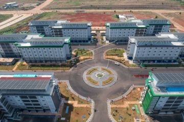 Progres pembangunan rusunawa KITB