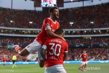 Menang agregat 5-0 atas Dynamo Kyiv, Benfica lolos ke fase grup Liga Champions