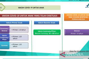 BPOM setujui tiga vaksin COVID-19 untuk anak di Indonesia