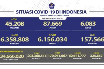 4.384 pasien COVID-19 sembuh, terbanyak di Jawa Barat