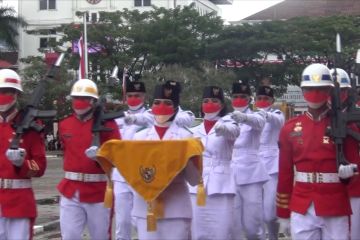 Suasana upacara peringatan HUT-77 RI di Lapangan Merdeka Ambon