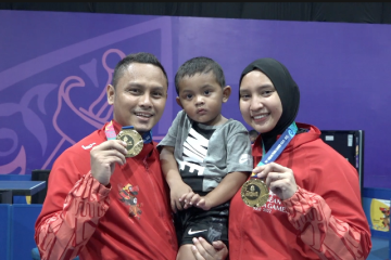 Rian dan Sella, suami-istri pendulang emas para tenis meja APG 2022