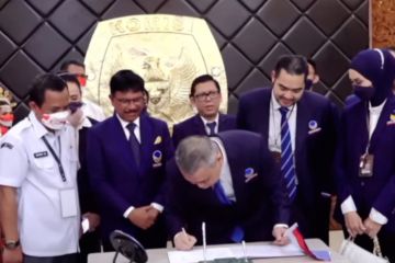 Johnny G Plate pimpin pendaftaran NasDem ke KPU untuk Pemilu 2024