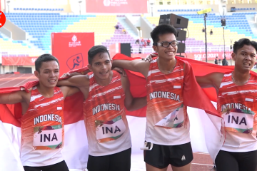 Para Atletik Indonesia raih emas dari lari estafet 4x400 meter T42